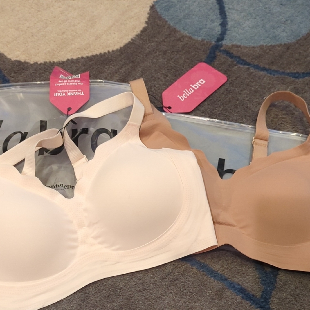 Women's Comfort Bras - Cream and Tan